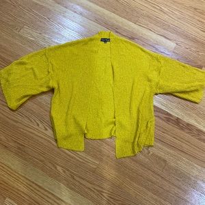 New Catherine Malandrino yellow sweater cardigan top cover up